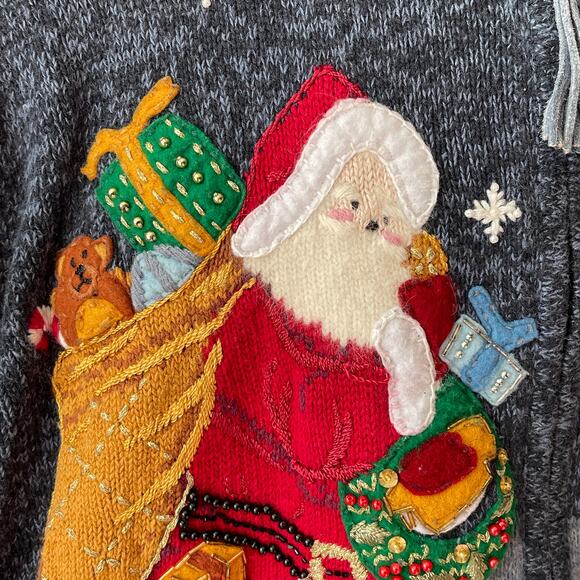 VINTAGE Y2K Tiara International St. Nicholas Ugly Christmas Sweater Size XL - Picture 3 of 5